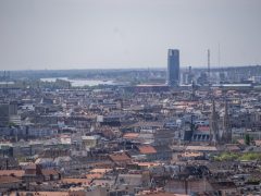 A városligeti Ballon kilátó bemutatója Fotó MTI/Balogh Zoltán