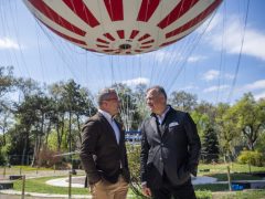 A városligeti Ballon kilátó bemutatója Fotó MTI/Balogh Zoltán