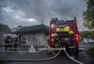 XI. kerületi tűz Nagyszeben tér