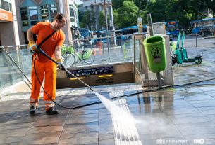 Budapesti Kálvin tér tisztítása