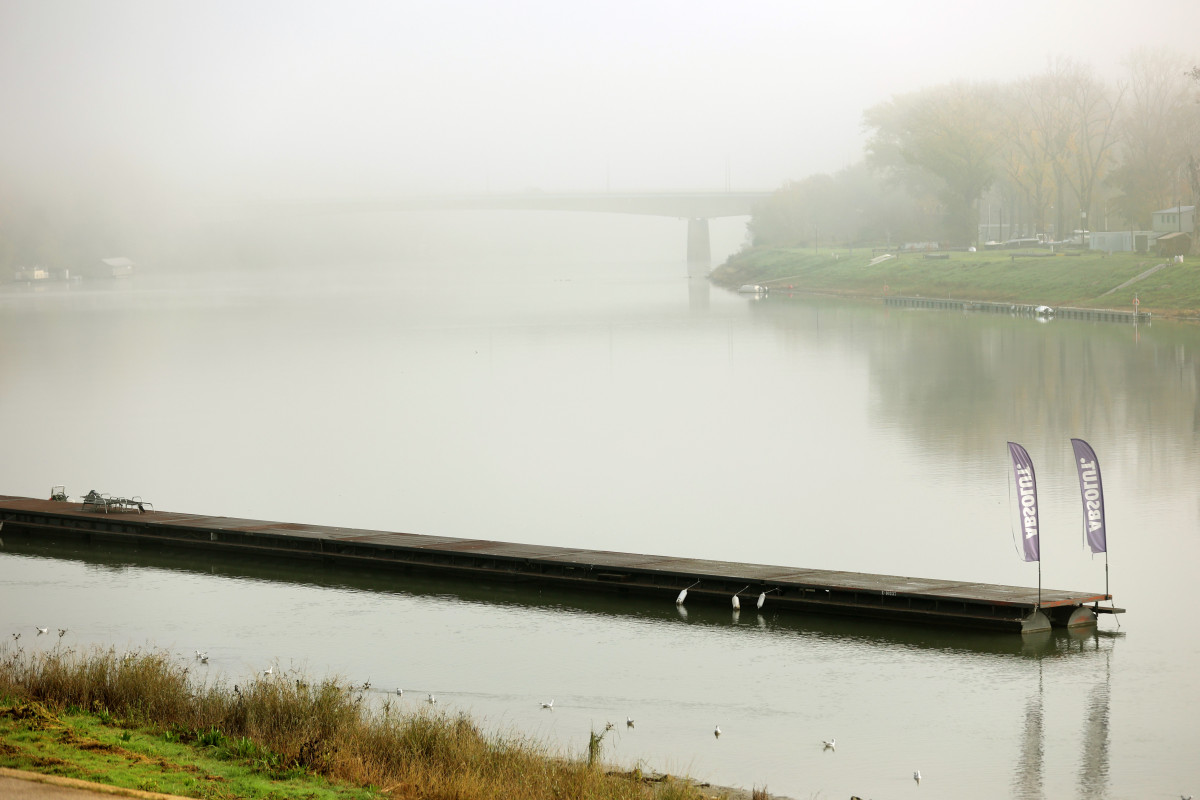 köd, ősz, időjárás, Szeged, Tisza, híd