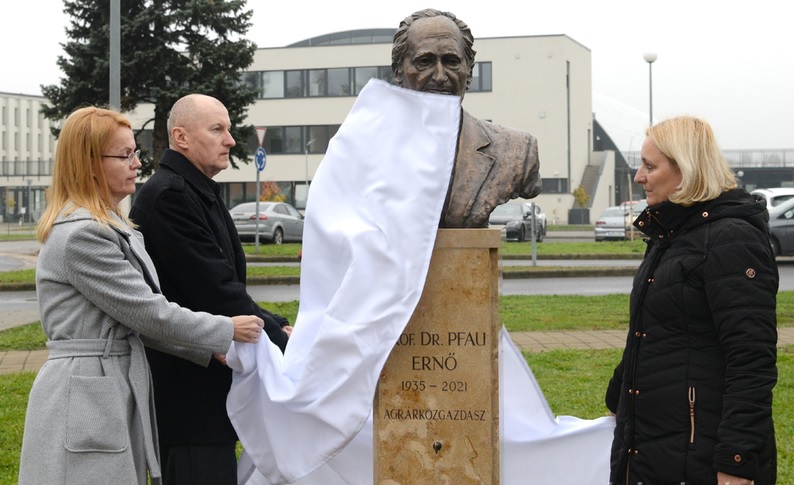 Pfau Ernő szobor Debreceni Egyetem