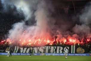 Ferencváros Újpest pirotechnika szurkolók