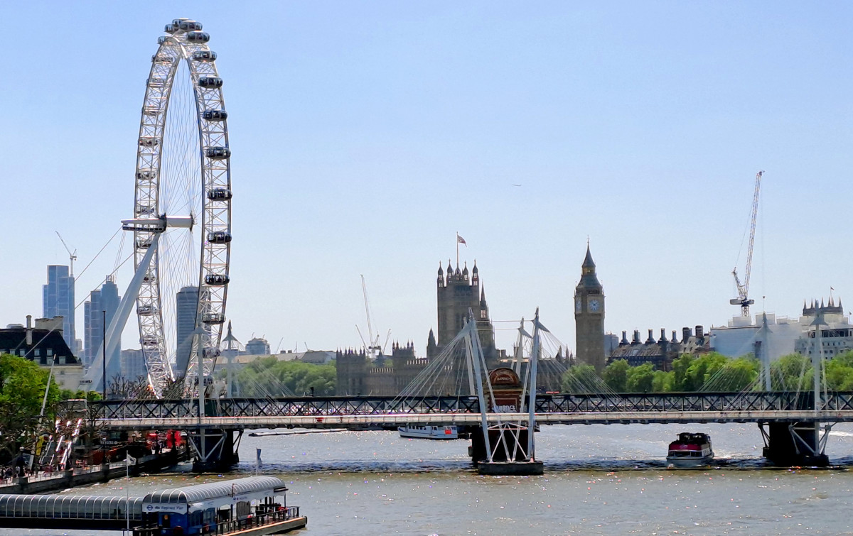 Anglia, London, London Eye, Temze, turizmus, utazás