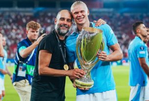 Guardiola és Haaland Szuperkupa