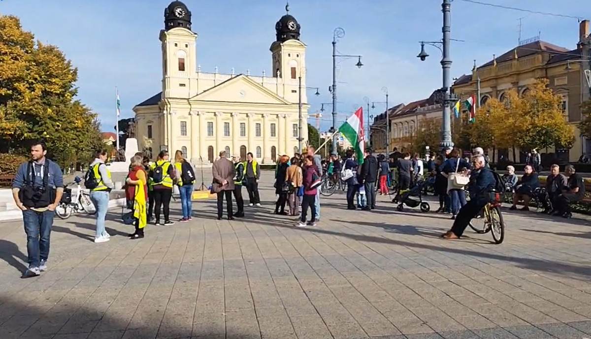 Tüntetés Debrecenben