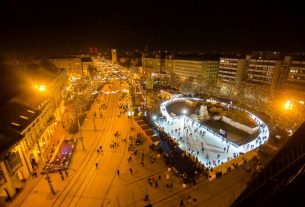 Adventi fények a Nagytemplom panorámajárdájáról