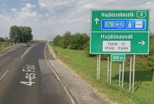 Négysávos út Debrecen és Hajdúszoboszló között