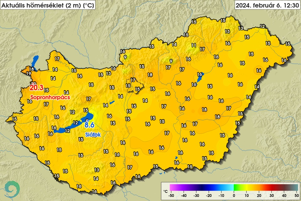 20 fokot mértek Magyarországon