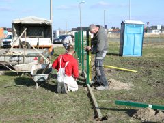 Szeged, Liliomkert lakópark, játszótér, építkezés