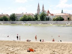 Szeged, június 1., megnyitották, Lapos, szabadstrand, Tisza, Tisza part, fürdés, nyár, meleg, vízimentő, strand