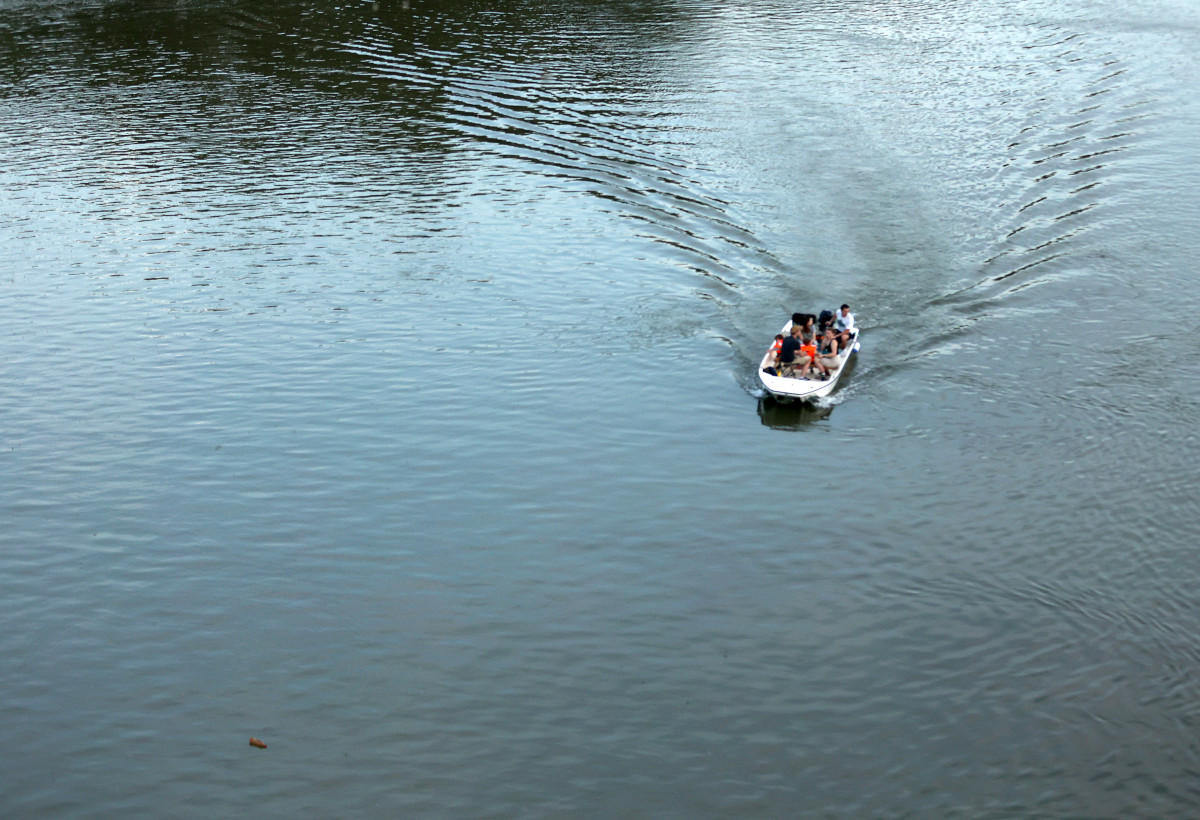 Szeged, Tisza, csónak, folyó