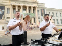 Szeged, Térzene, Móra park, MH Kinizsi Pál 30. Páncélozott Gyalogdandár, fúvoszenekar