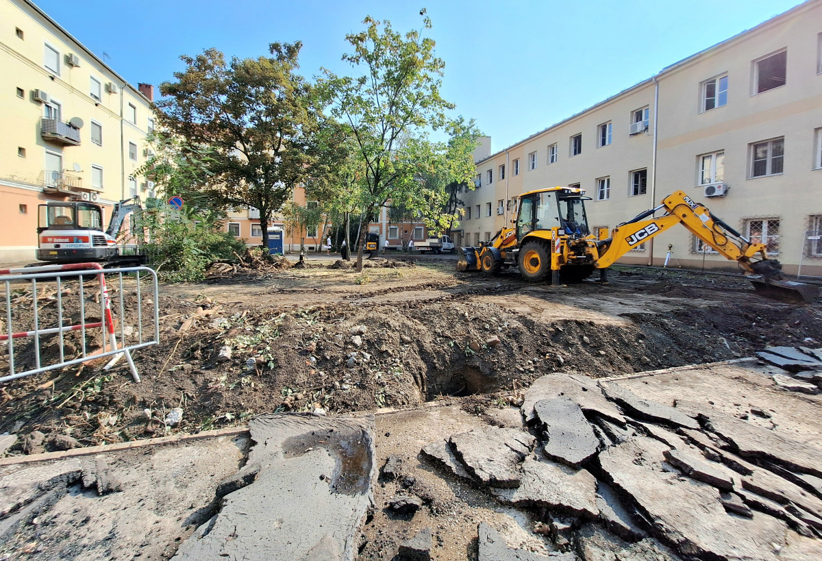 Szeged, közpark, Attila utca, Löw Lipót park, Löw Immánuel park, rekonstrukció, belváros