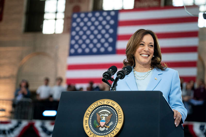 Kamala Harris. Amerika. Választások. Elnökjelölt.