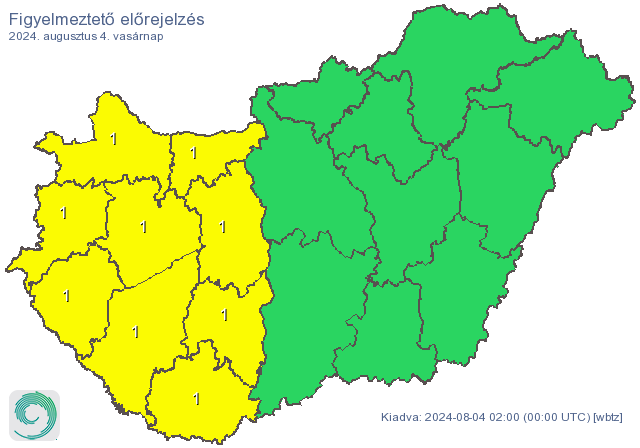 Zivatarveszély a Dunántúlon