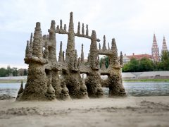 Szeged, homokkastély, homok, homokvár, Lapos, strand, szabadstrand, Tisza